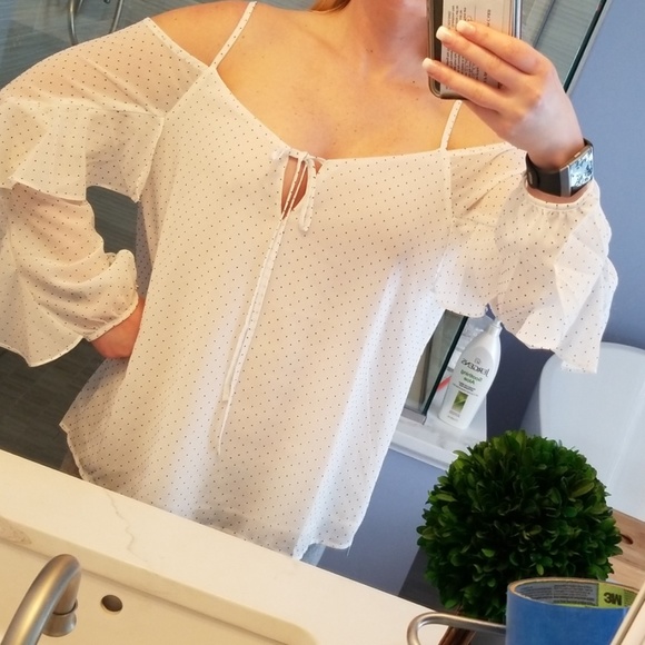 NWOT polka dot blouse - Picture 4 of 6